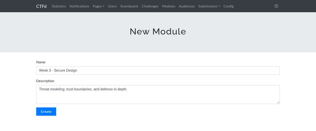 Creating a new module